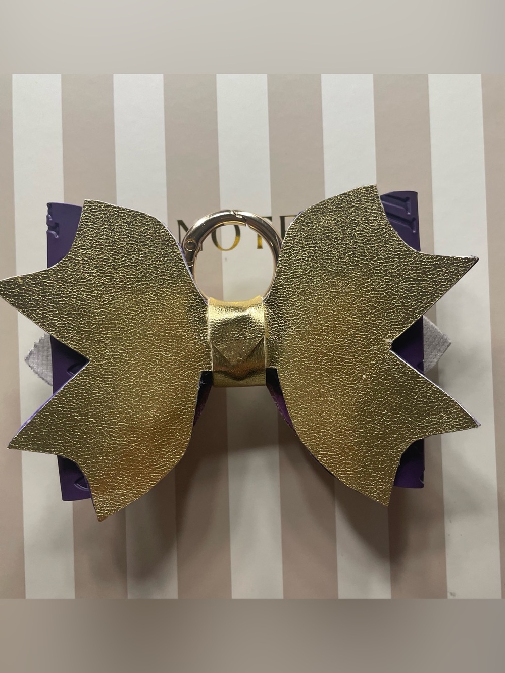 Large Purple Layered keychain bow - Picture 4 of 4